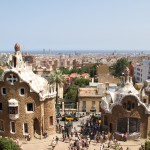 Barcelona and the main entrance to Park Güell.