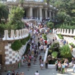 The stairs and main terrace at Park Güell.