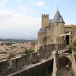 The wall and château/fortress at Carcassonne.