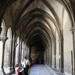 Syd and Kim resting at the Cloisters of St. Trophime