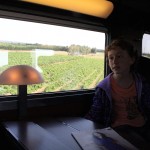 Settling in for the ride to Paris